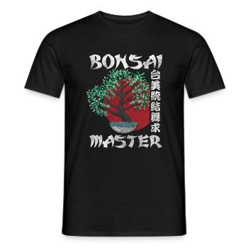 Bonsai Tree Art Meditation Buddhism - Men's T-Shirt - black - Front - AI Model Male 178 light (178cm)