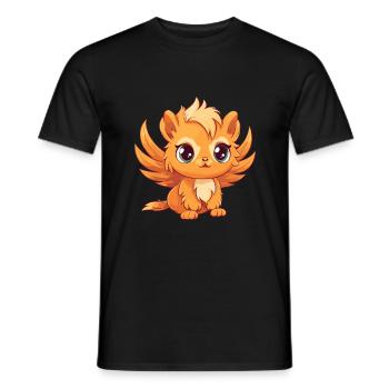 Griffin Niedlich Glücklich Kawaii Cartoon Clipart Tier - Männer T-Shirt - Schwarz - Vorne - AI Model Male 178 light (178cm)