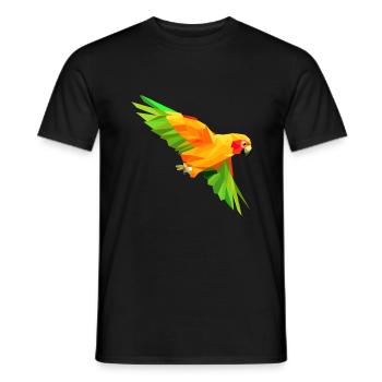 Papagei Niedlich Glücklich Kawaii Cartoon Clipart Tier - Männer T-Shirt - Schwarz - Vorne - AI Model Male 178 light (178cm)