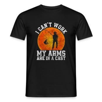 Fishing, Perch, Sport Fishing - Men's T-Shirt - black - Front - AI Model Male 178 light (178cm)