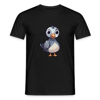 Pintade Mignon Heureux Kawaii Dessin Animé Clipart Anim - T-shirt homme - noir - Devant - AI Model Male 178 light (178cm)