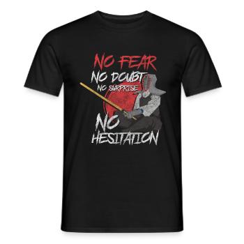 Combattant Aikido Guerrier Katana - T-shirt homme - noir - Devant - AI Model Male 178 light (178cm)