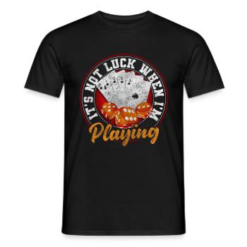 Jeu de cartes Casino Pokerface All In - T-shirt homme - noir - Devant - AI Model Male 178 light (178cm)