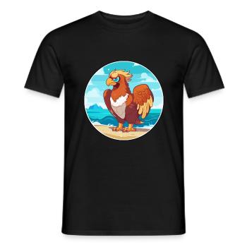 Griffin Aquarell Cartoon Kawaii Clipart Tier - Männer T-Shirt - Schwarz - Vorne - AI Model Male 178 light (178cm)