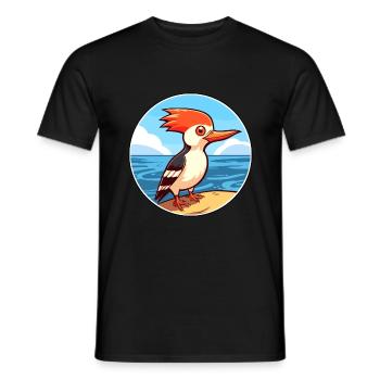 Specht Aquarell Karikatur Kawaii Clipart Haustier - Männer T-Shirt - Schwarz - Vorne - AI Model Male 178 light (178cm)