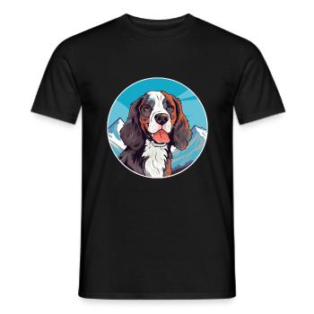 Österreichischer Brandlbracke Hunderasse Cartoon Kawaii Wat - Männer T-Shirt - Schwarz - Vorne - AI Model Male 178 light (178cm)