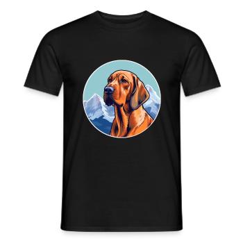 Bavarian Mountain Hound Dog Breed Cartoon Kawaii W - Men's T-Shirt - black - Front - AI Model Male 178 light (178cm)