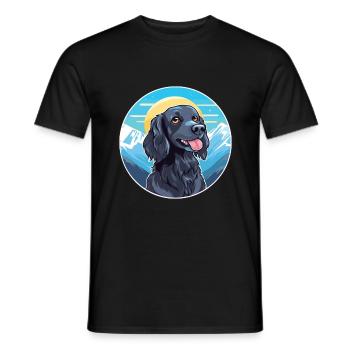 Épagneul Picard bleu race chien dessin animé Kawaii Wate - T-shirt homme - noir - Devant - AI Model Male 178 light (178cm)