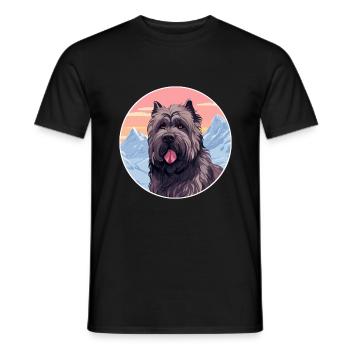 Bouvier Des Flandres Race De Chien Cartoon Kawaii Wate - T-shirt homme - noir - Devant - AI Model Male 178 light (178cm)