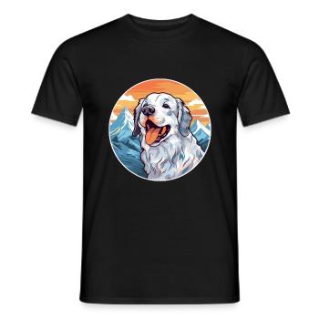 Cao De Gado Transmontano Hunderasse Cartoon Kawaii - Männer T-Shirt - Schwarz - Vorne - AI Model Male 178 light (178cm)