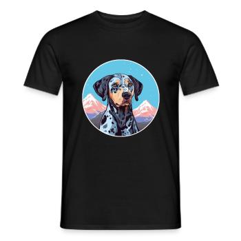 Catahoula Leopard Hund Rasse Cartoon Kawaii Waterco - Männer T-Shirt - Schwarz - Vorne - AI Model Male 178 light (178cm)