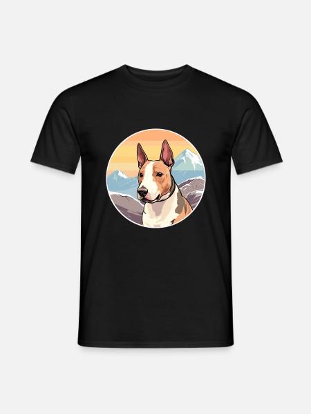Bull Terrier Miniature Dog Breed Cartoon Kawaii Wa - Men's T-Shirt - black