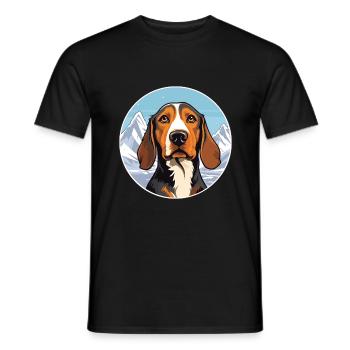 Canarian Warren Hound chien race dessin animé Kawaii Wat - T-shirt homme - noir - Devant - AI Model Male 178 light (178cm)