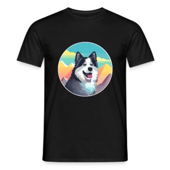 Cao Da Serra De Aires Hunderasse Cartoon Kawaii Wat - Männer T-Shirt - Schwarz - Vorne - AI Model Male 178 light (178cm)
