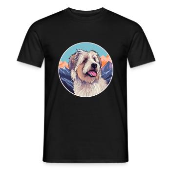 Cao de Castro Laboreiro Hunderasse Cartoon Kawaii W - Männer T-Shirt - Schwarz - Vorne - AI Model Male 178 light (178cm)