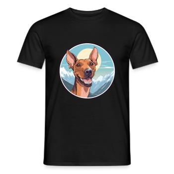 Cirneco Dell Etna Dog Breed Cartoon Kawaii Waterco - Men's T-Shirt - black - Front - AI Model Male 178 light (178cm)