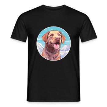 Chesapeake Bay Retriever Dog Breed Cartoon Kawaii - Men's T-Shirt - black - Front - AI Model Male 178 light (178cm)