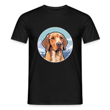 Danois Broholmer chien race Cartoon Kawaii Watercol - T-shirt homme - noir - Devant - AI Model Male 178 light (178cm)