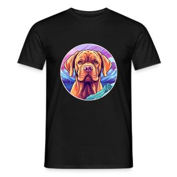 Bordeauxdogge Hunderasse Cartoon Kawaii Waterco - Männer T-Shirt - Schwarz - Vorne - AI Model Male 178 light (178cm)
