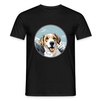 Drever Hunderasse Karikatur Kawaii Aquarell - Männer T-Shirt - Schwarz - Vorne - AI Model Male 178 light (178cm)