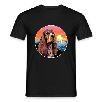 Englischer Cocker Spaniel Hund Rasse Cartoon Kawaii Wa - Männer T-Shirt - Schwarz - Vorne - AI Model Male 178 light (178cm)