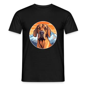 Brasileiro chien race dessin animé Kawaii aquarelle - T-shirt homme - noir - Devant - AI Model Male 178 light (178cm)