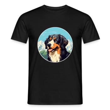 Formose Mountain Dog race Cartoon Kawaii Waterco - T-shirt homme - noir - Devant - AI Model Male 178 light (178cm)