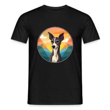 Italienischer Windhund Hunderasse Cartoon Kawaii Waterco - Männer T-Shirt - Schwarz - Vorne - AI Model Male 178 light (178cm)
