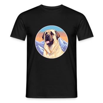 Kangal chien race dessin animé Kawaii aquarelle - T-shirt homme - noir - Devant - AI Model Male 178 light (178cm)