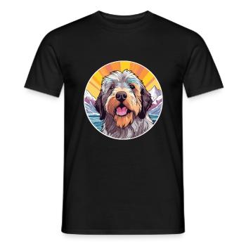 Middle Asian Ovtcharka Dog Breed Cartoon Kawaii Wa - Men's T-Shirt - black - Front - AI Model Male 178 light (178cm)