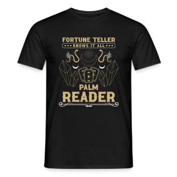 Kristallkugel Astrologie Hellsehen Sternzeichen - Männer T-Shirt - Schwarz - Vorne - AI Model Male 178 light (178cm)