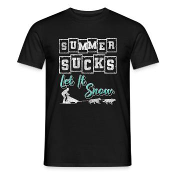Sleighing, Christmas, Sports, Fun - Men's T-Shirt - black - Front - AI Model Male 178 light (178cm)