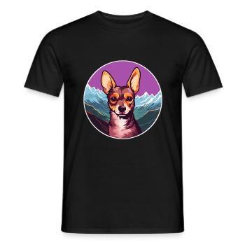 Peruvian Inca Orchid Dog Breed Cartoon Kawaii Wate - Men's T-Shirt - black - Front - AI Model Male 178 light (178cm)