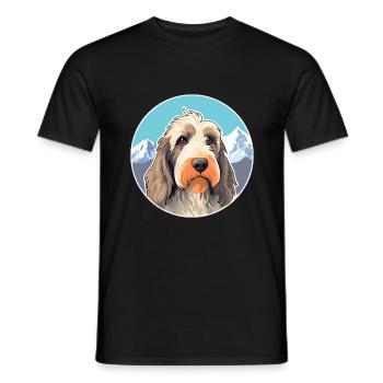 Petit Basset Griffon Vendeen Hunderasse Cartoon Kaw - Männer T-Shirt - Schwarz - Vorne - AI Model Male 178 light (178cm)