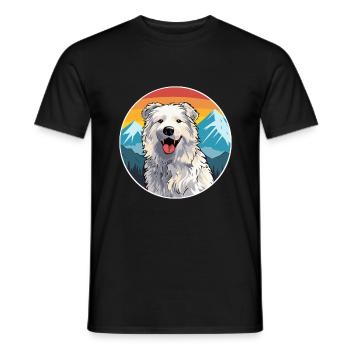Rumänische Mioritische Hunderasse Karikatur Kawaii Waterco - Männer T-Shirt - Schwarz - Vorne - AI Model Male 178 light (178cm)