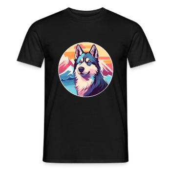 Prazsky Krysarik Dog Breed Cartoon Kawaii Watercol - Men's T-Shirt - black - Front - AI Model Male 178 light (178cm)