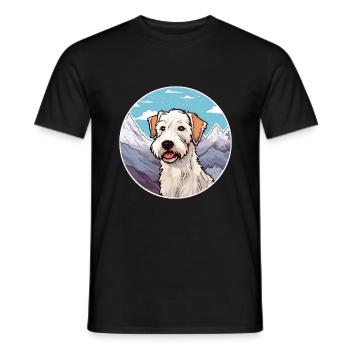 Sealyham Terrier Dog Breed Cartoon Kawaii Watercol - Men's T-Shirt - black - Front - AI Model Male 178 light (178cm)