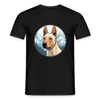 Thai Ridgeback chien race Cartoon Kawaii aquarelle - T-shirt homme - noir - Devant - AI Model Male 178 light (178cm)