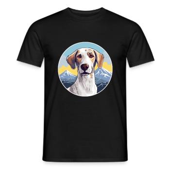 Sloughi Hunderasse Cartoon Kawaii Aquarell - Männer T-Shirt - Schwarz - Vorne - AI Model Male 178 light (178cm)