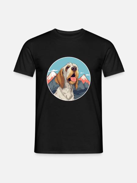 Spinone Italiano Hunderasse Cartoon Kawaii Watercol - Männer T-Shirt - Schwarz