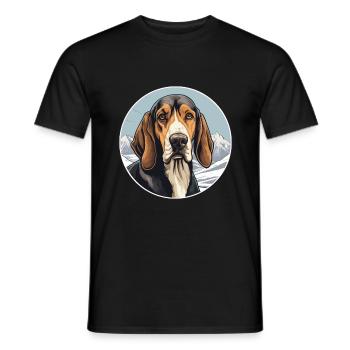 Transylvanian Hound Dog Breed Cartoon Kawaii Water - Men's T-Shirt - black - Front - AI Model Male 178 light (178cm)