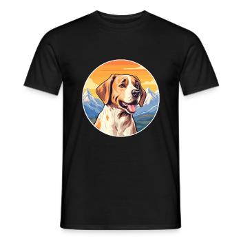 Tosa Hunderasse Karikatur Kawaii Aquarell - Männer T-Shirt - Schwarz - Vorne - AI Model Male 178 light (178cm)