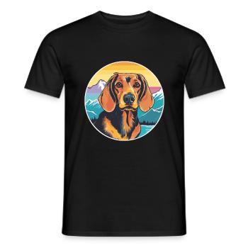 Westfälische Dachsbracke Hunderasse Karikatur Kawaii W - Männer T-Shirt - Schwarz - Vorne - AI Model Male 178 light (178cm)