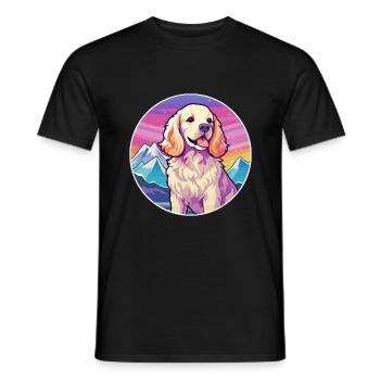 American Cocker Spaniel chien race Cartoon Kawaii W - T-shirt homme - noir - Devant - AI Model Male 178 light (178cm)