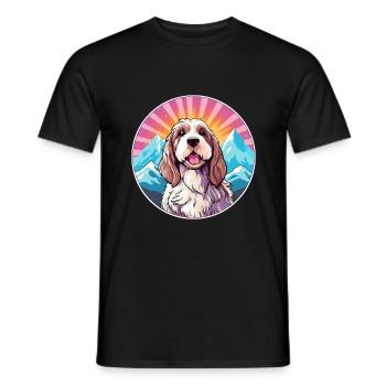 Basset Griffon Vendeen Petit Dog Rasse Cartoon Kaw - Männer T-Shirt - Schwarz - Vorne - AI Model Male 178 light (178cm)
