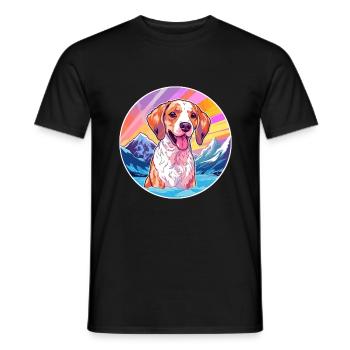 Braque Du Bourbonnais Hunderasse Cartoon Kawaii Wat - Männer T-Shirt - Schwarz - Vorne - AI Model Male 178 light (178cm)