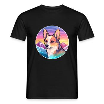 Norwegische Lundehund Hunderasse Cartoon Kawaii Wasser - Männer T-Shirt - Schwarz - Vorne - AI Model Male 178 light (178cm)