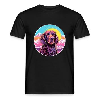 Pudelpointer Hunderasse Cartoon Kawaii Aquarell - Männer T-Shirt - Schwarz - Vorne - AI Model Male 178 light (178cm)
