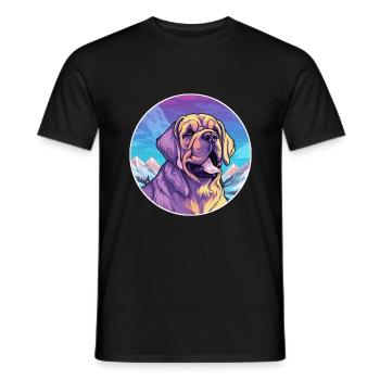 Transmontano mastiff Dog Breed Cartoon Kawaii Wate - Men's T-Shirt - black - Front - AI Model Male 178 light (178cm)