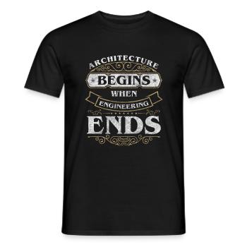 Ingenieur Entwurf Architekturbüro - Männer T-Shirt - Schwarz - Vorne - AI Model Male 178 light (178cm)